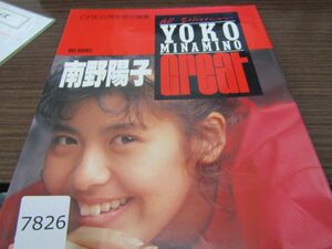 7826　南野陽子 写真集 「all selection YOKO MINAMINO GREAT」 ORE5周年特別編集