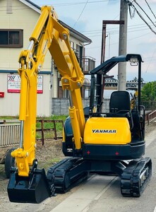 ミニ ユンボ 、YANMAR 、ヤンマー、B3-3A、3トンクラス、新品ゴムキャター、4WAY マルチ、ダブル スピード、1429 hrs、茨城発、