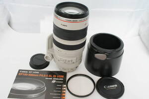 キャノン　CANON ZOOM LENS EF 100-400mm 1: F4.5-5.6 L IS USM フード付　中古美品です。