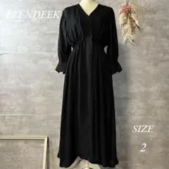 ELENDEEK 2WAY V NECK SOFTY OP ブラック　Ｖネック