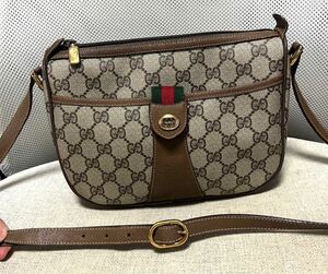 【ベタなし/粉なし】 GUCCI シェリーライン オールドグッチ ショルダーバッグ ヴィンテージ GGスプリーム PVC