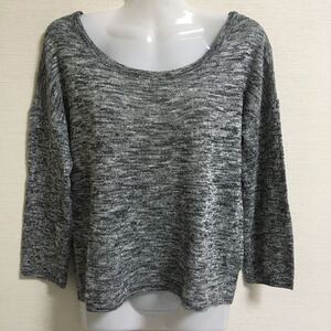 ★長袖 ニット ラメ グレー H&M