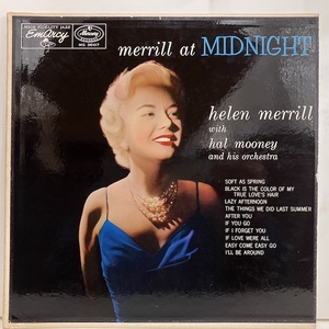 ●即決VOCAL LP Helen Merrill / Merrill at Midnight jv4213 米オリジナル、銀輪無大ドラマーDg Gg Mono ヘレン・メリル