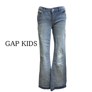 GAP KIDS 1969 ギャップ キッズ 　クラッシュジーンズ　 スキニーフレアジーンズ 155 古着　