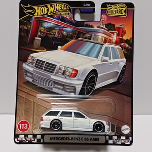 マテル　Hot Wheels　ホットウィール　メルセデス　ベンツ　E36　AMG　白