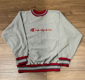 Champion REVERSE WEAVE チャンピオン リバースウィーブ スウェット　サイズXL 刺繍タグ ビンテージ 90s リブライン　レッド