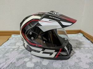 59-60Lサイズ 試着のみ極上品　ツアークロス　TourCross3 アライ オフロードヘルメット Arai　林道ツーリング　赤白　フルフェイス