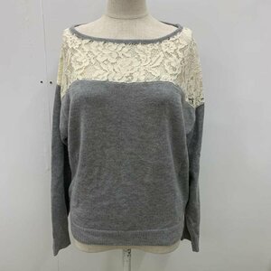 MERCURYDUO FREE マーキュリーデュオ ニット、セーター 長袖 無地 レース Knit Sweater 10032000