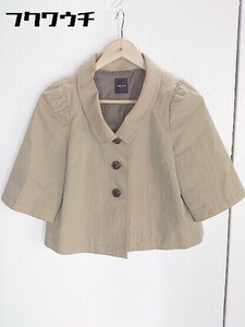 ◇ CHILD WOMAN チャイルドウーマン シングル 3B 七分袖 ジャケット サイズF ベージュ レディース