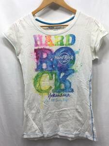 Hard Rock cafe ハードロックカフェ 半袖 Tシャツ レインボー ストーン ホワイト系 サイズsmall レディース 24013002