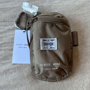 新品 HYKE × PORTER ARM POUCH アームポーチ バッグ サンドストーン ハイク ポーター 23SS ネックストラップ 付き スマートフォン 収納可