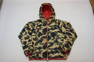 A BATHING APE REVERSIBLE DOWN JACKET 1st CAMO RED★ア ベイシング エイプ リバーシブル ダウン ジャケット 1stカモ 猿カモ レッド 美品