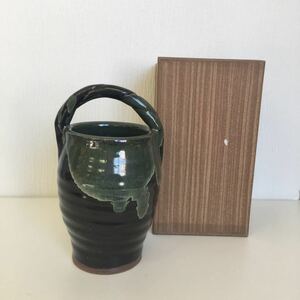 【中古品】丹波焼 花瓶 花器 花入れ