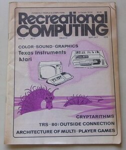 Recreational COMPUTING　VOL.8　NO.2　ISSUE.41　SEPT-OCT　1979年　※洋書