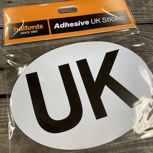 106306 英国　「Halfords」 ハルフォーズ Aｄhesive UK Sticker UKステッカー UK　マーク　国籍ステッカー　英国　ドライブサイン