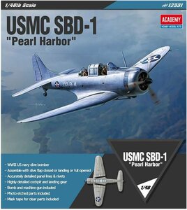 アカデミー 12331 1/48 アメリカ海兵隊 SBD-1 ドーントレス パールハーバー