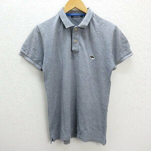 T■アーバンリサーチ/URBAN RESEARCH DOORS迷彩ワッペン半袖ポロシャツ■灰【38】MENS/Y32