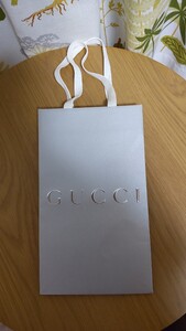 購入時一回のみ使用★美品★GUCCI★シルバーショッパー17cm29cm11cm