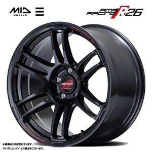 送料無料 マルカサービス RMP RACING R26 (CLBK) 7J-17 +48 5H-114.3 (17インチ) 5H114.3 7J+48【1本単品 新品】