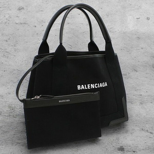 中古 バレンシアガ トートバッグ レディース ブランド BALENCIAGA ネイビーカバス S 339933 ブラック バッグ