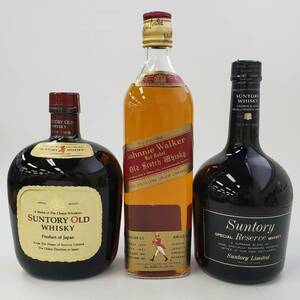 M33309(065)-525/KH3000【千葉県内のみ発送】酒 ※同梱不可 ３本まとめ SUNTORY OLD WHISKY/Johnnie Walker Red Label/SPECIAL Reserve