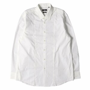 美品 HUGO BOSS ヒューゴボス シャツ サイズ:45(17 3/4) ストレッチ スリムフィット ボタンシャツ ホワイト 白 トップス カジュアルシャツ