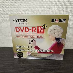 送料600円～ 未使用品 TDK DVD-R 4.7GB 1回データ記録用 1~16倍速 DR47PGC11MY