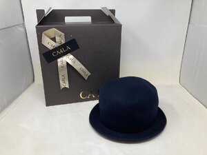 ◆CA4LA カシラ ウール100%ハット ネイビー 箱付き 帽子 ハット 中古◆8330