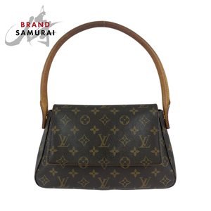 LOUIS VUITTON ルイヴィトン モノグラム ミニルーピング ブラウン ゴールド金具 PVC M51147 ワンショルダーバッグ 肩掛け 409278