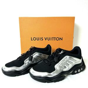 21年モデル　希少カラー　シルバー　LOUIS VUITTON ミレニアムライン　スニーカー　パテントレザー　ファブリック　size5 /１２