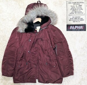 【USA製★】Lサイズ ALPHA INDUSTRIES フライトジャケット◆N-3B☆アルファインダストリーズ (11)