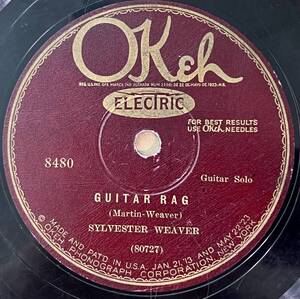 SYLVESTER WEAVER OKEH Guitar Rag/ Damfino Stomp ギターソロ GREAT!!!!