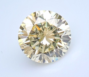 【１００円～】VS1！0.638ｃｔ 天然ダイヤ VERY LIGHT BROWNISH YELLOW（ナチュラルカラー）ＧＯＯＤ