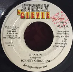 ジャマイカ7" Johnny Osbourne Reason NONE Steely & Clevie Records /00080