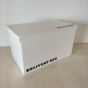 19《宅配BOX》蓋付きりんご箱 ハンドメイド 収納 インテリア 置き配 木箱