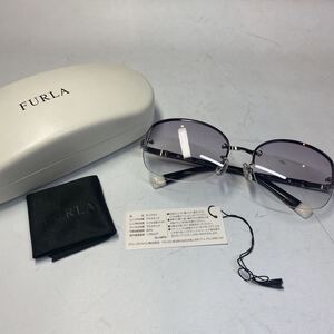 【新品同様】フルラ　サングラス　SU4356J 59□15 COL.0568 130 ブラック　ケース、メガネ拭き付き　FURLA f23081601