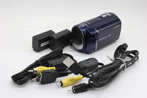 【美品 返品保証】 【録画再生確認済み】ソニー Sony HANDYCAM DCR-SX41 ブルー 60x バッテリー付き ビデオカメラ v2878