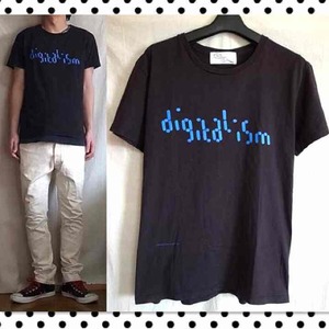 メゾン キツネDigitalism Tシャツ KITSUNE TEE Digitalism TEE メゾンキツネ キツネ デジタリズム Tシャツ 黒 サイズ L MAISON KITSUNE