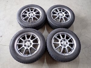 YS14344【送料無料185/60R15】170系シエンタ等 中古スタッドレスセット ダンロップ★15×6J 100/5H ET45★