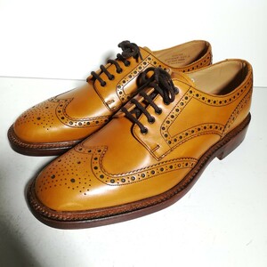 c0363 【新品同様・試着程度】英国製 ★ローク Loake★ 1880 Chester last 024/F ウイングチップ 8 明茶 ドレス 高級革靴 紳士靴 本革