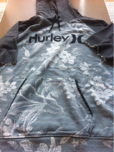 Hurleyハーレー★フード付半袖スウェット★XL★ハイビスカス