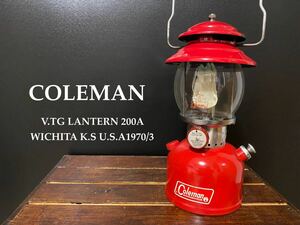 ★ビンテージ★コールマン/Coleman★ランタン/Lantern★200A★1970年3月【PYREXグローブ★PATENTS★底面SUNSHINE】超希少！玉数無！