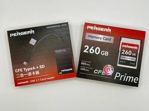 PERGEAR CFexpress 260GB Type Aメモリーカード カードリーダー同梱 【中古美品】