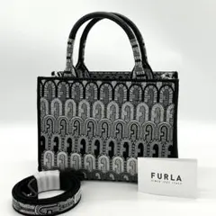 【極美品】FURLA opportunity ハンドバッグ ミニトート 黒色