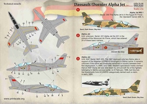 プリントスケール 72-182 1/72 ダッソー/ドルニエ アルファジェット Part 1