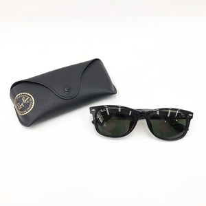 〇〇 RAY-BAN レイバン NEW WAYFARER MATTE サングラス 55□18　140 RB2132-F ブラック 度入り やや傷や汚れあり