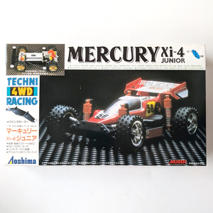 当時物 AOSHIMA テクニ四駆シリーズ No.3 MERCURY Xi-4 JUNIOR マーキュリー ジュニア ミニ四駆 1/32 TECHNI 4WD RACING アオシマ