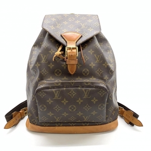 LOUIS VUITTON ルイヴィトン M51135 モンスリGM モノグラム リュック バックパック ブラウン レディース メンズ ブランド 管理RT37329