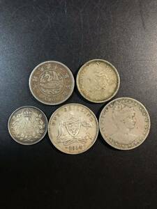 外国硬貨　光武11年　1914年　1919年　　5枚 まとめ　　　4-14