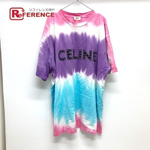 CELINE セリーヌ 2X687956Ｍ スタッズロゴ プリントルーズ 半袖 Tシャツ Tシャツ 半袖Ｔシャツ マルチカラー レディース【中古】